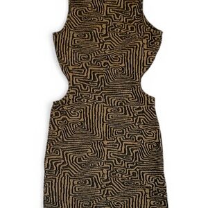 Forever 21 Black and Gold Backless Dress